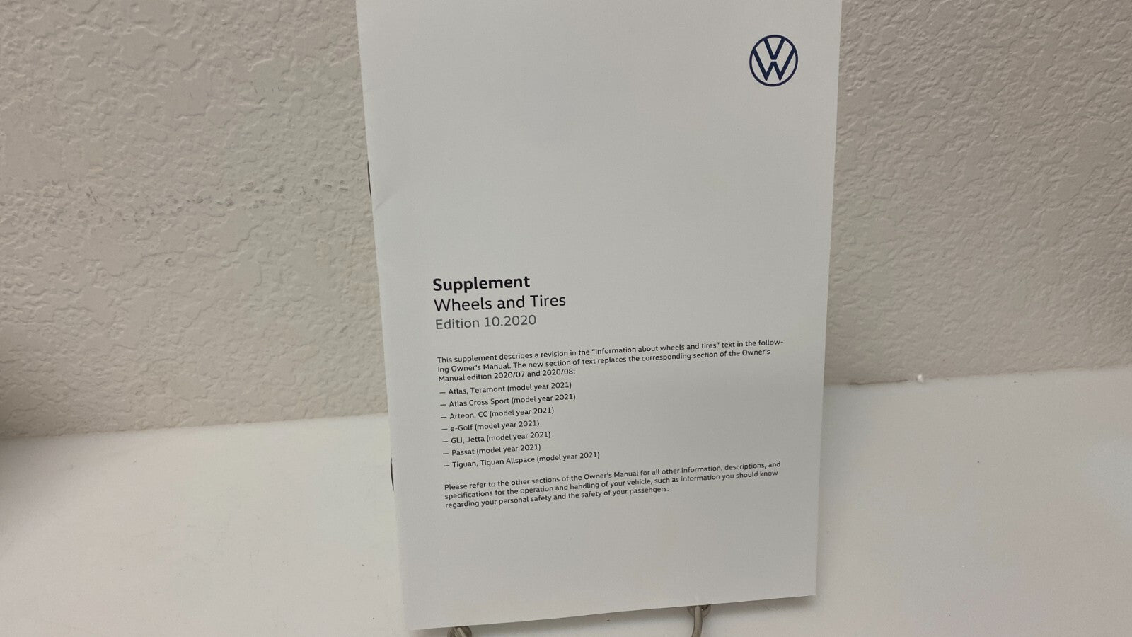 2021 Volkswagen VW Teramont Atlas Genuine OEM Owner's Manual w/Free Shipping