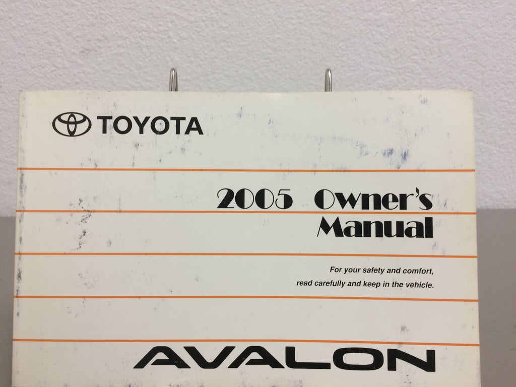 2005 Toyota Avalon OEM Owner's Manual w/ Supplements - Free Shipping