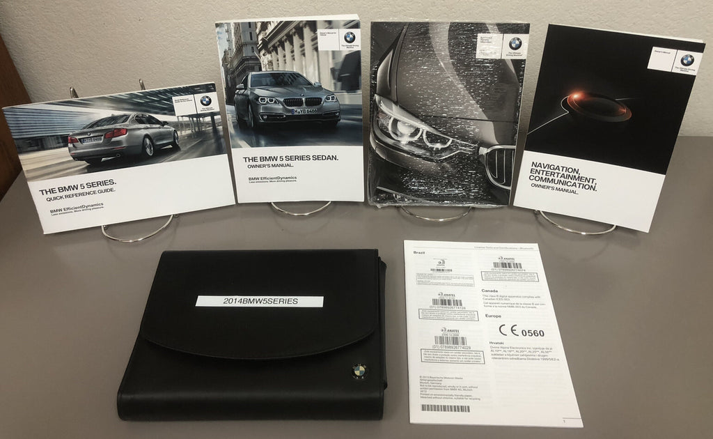 2014 BMW 5 Series Sedan 528i 535i 535d 550i xDrive OEM Owner's Manual w/ iDrive