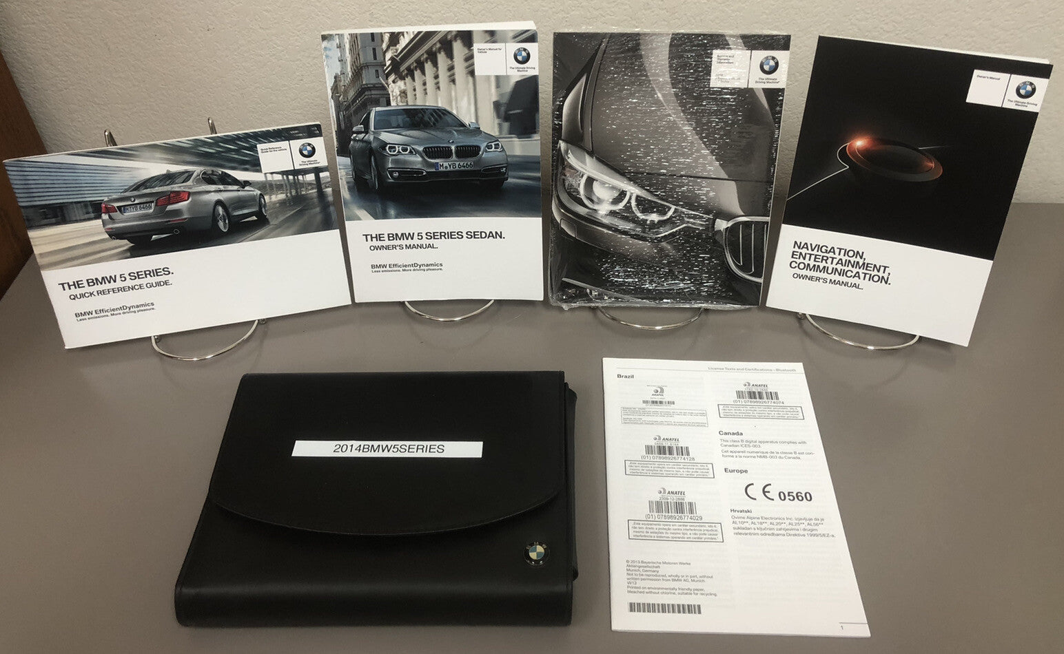 2014 BMW 5 Series Sedan 528i 535i 535d 550i xDrive OEM Owner's Manual w/ iDrive