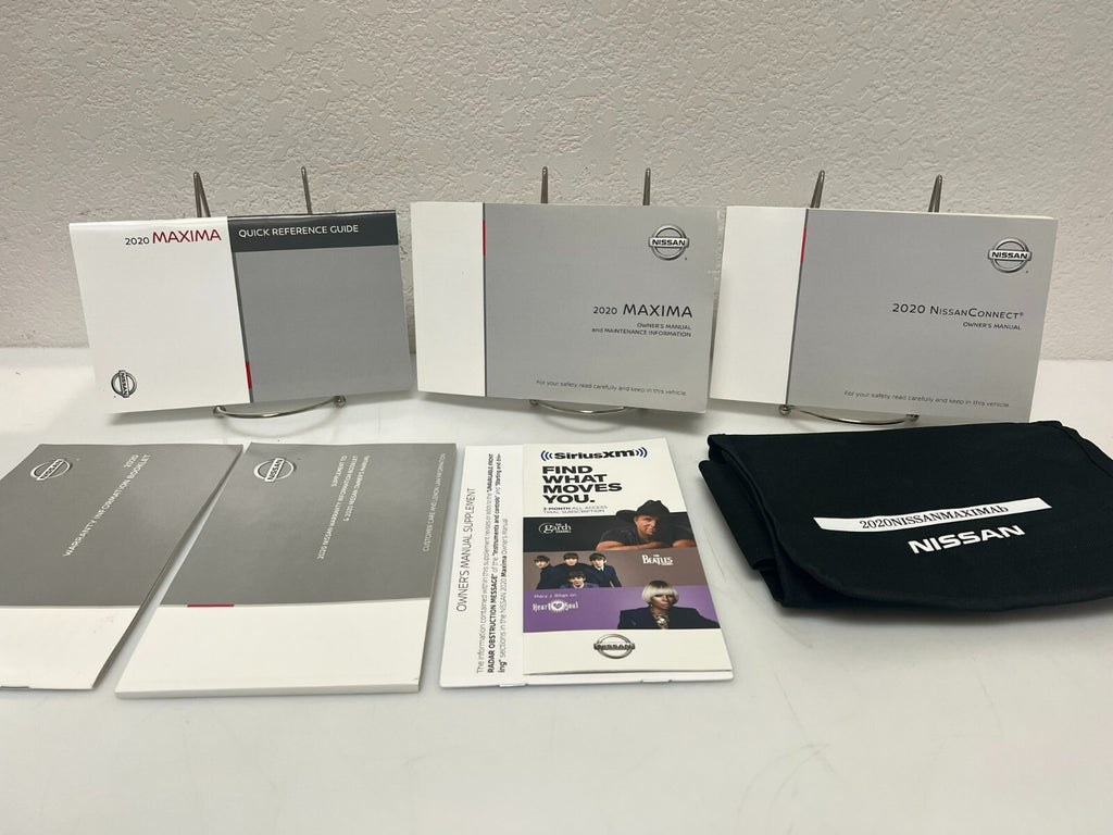 2020 Nissan Maxima Genuine OEM Owners Manual w Black Logo Case and Free Shipping