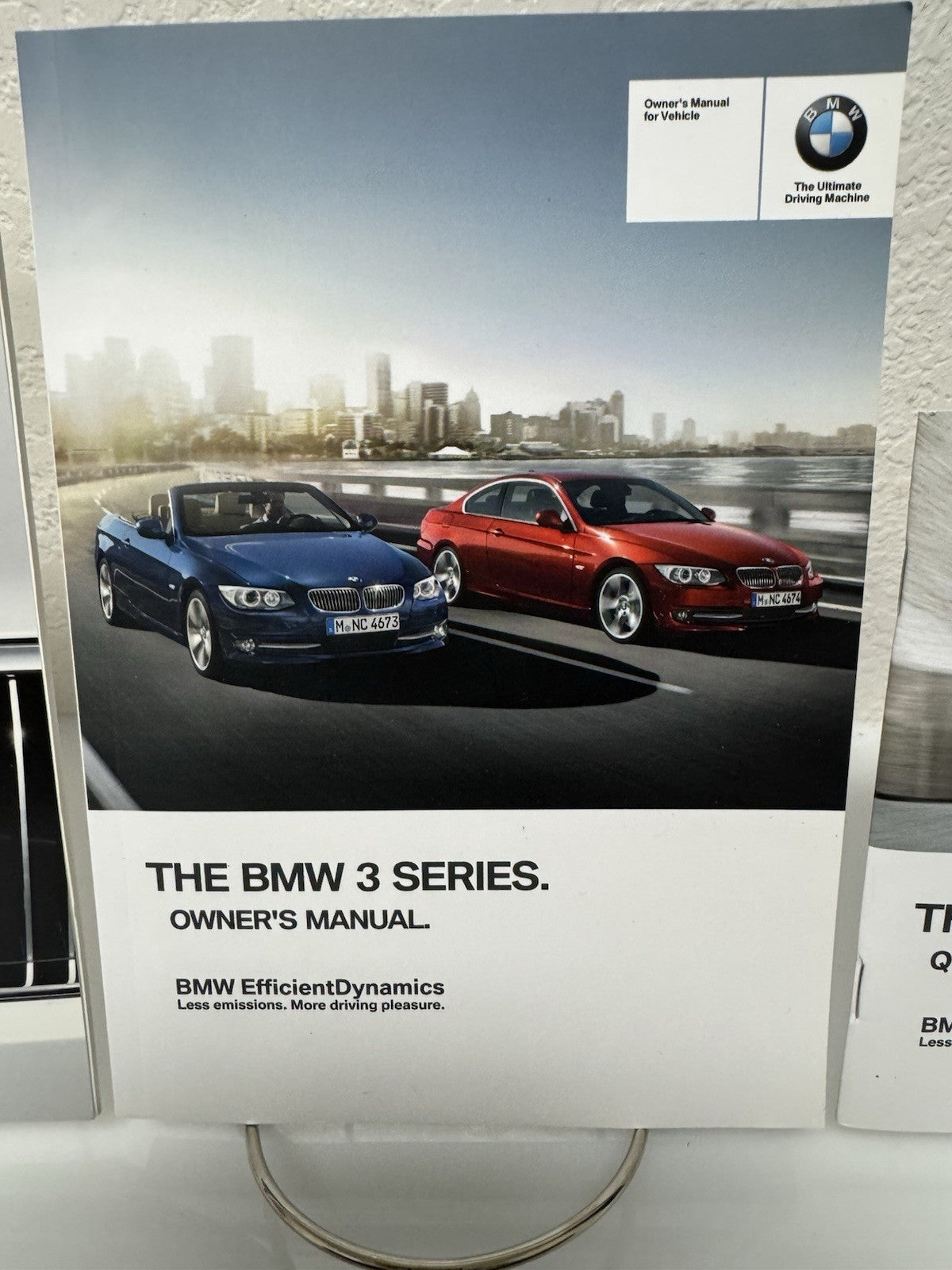 2013 BMW 3-Series Coupe Convertible Owner's Manual Set w/Leather Case w/BMW Logo