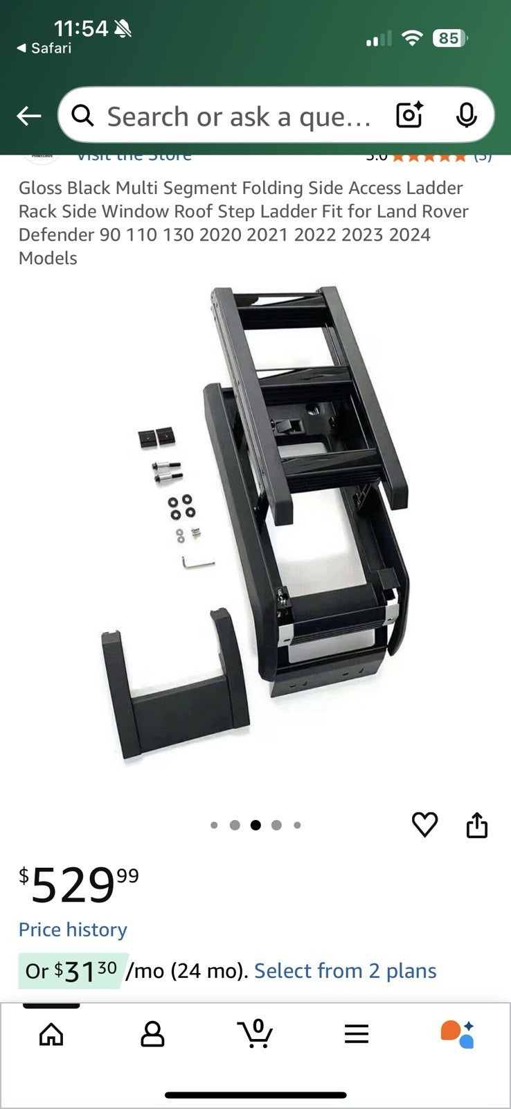 2020-2025 LAND ROVER DEFENDER SIDE ROOF RACK SIDE ACCESS LADDER