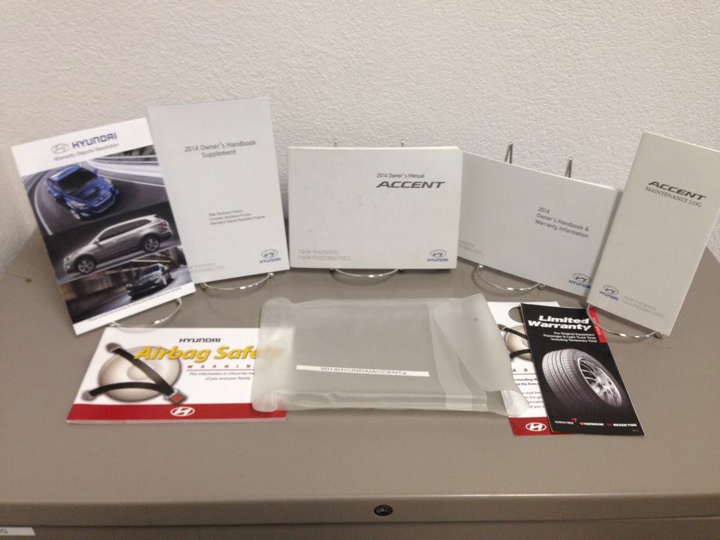2014 Hyundai Accent OEM Owner's Manual w/ Supplements & Case