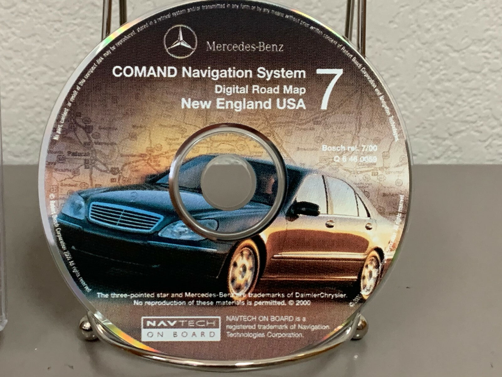 1999-2000 Mercedes Comand Navigation Disc 7 (CT/ME/MA/NH/RI/VT & Parts of NY&NJ)
