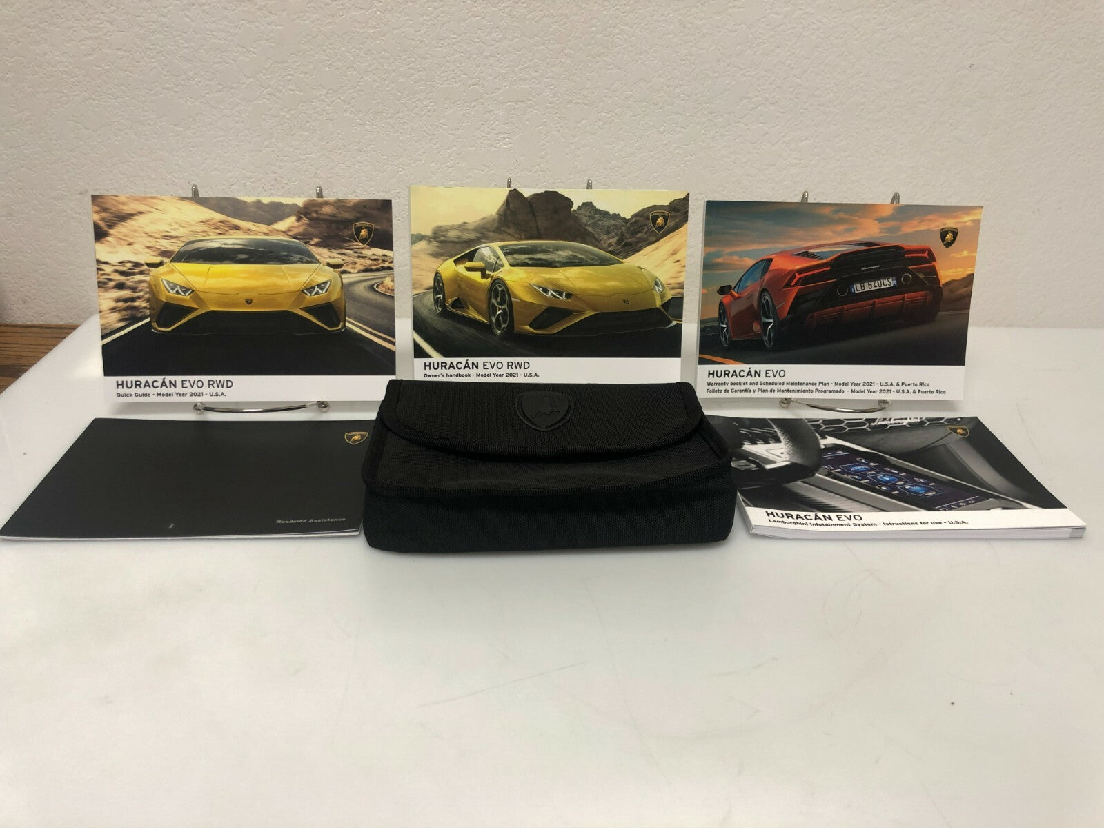 2021 Lamborghini Huracan EV0 RWD Genuine OEM Owner's Manual Set W/Case Free Ship