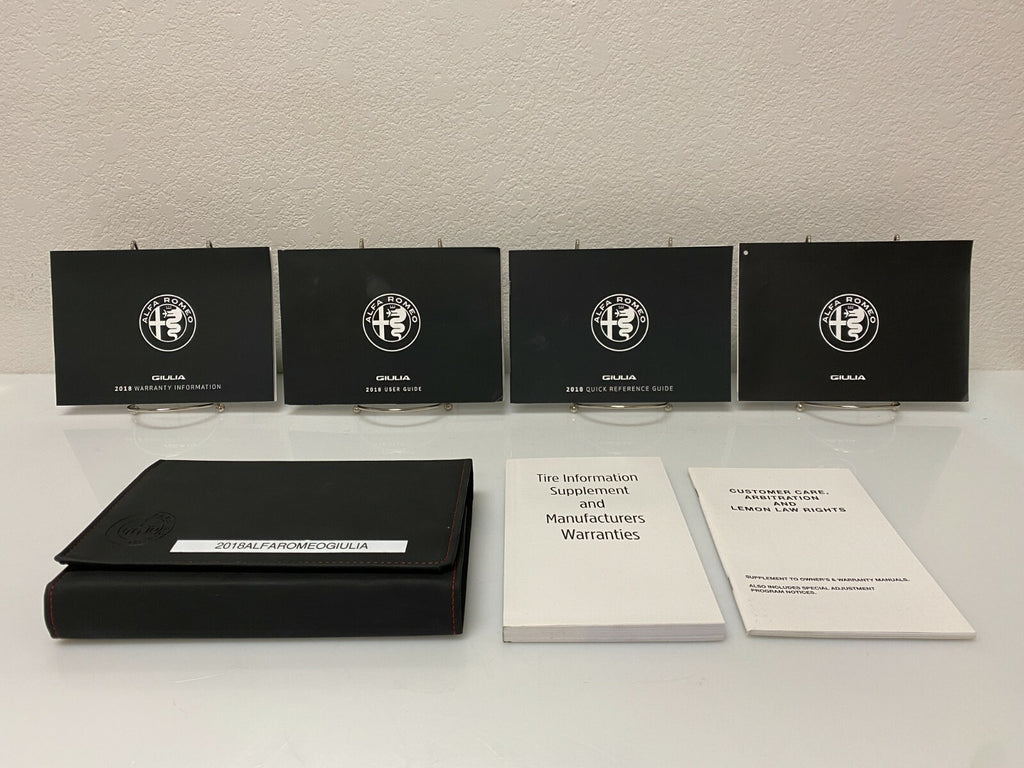 2018 Alfa Romeo Giulia Genuine OEM Owner's Manual w/Case