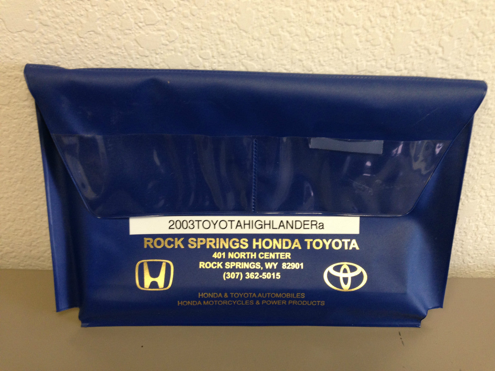2003 Toyota Highlander OEM Owner's Manual w/ Supplements & Case - Free Shipping