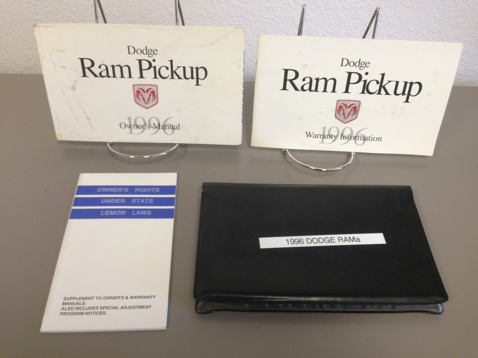 1996 Dodge Ram Pickup Genuine OEM Owner's Manual Set w/Dodge Case--Free Shipping