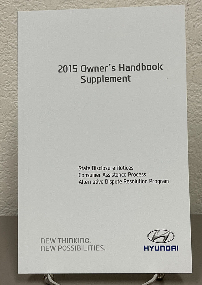 2015 Hyundai Elantra Genuine OEM Owner's Manual--Free Shipping!
