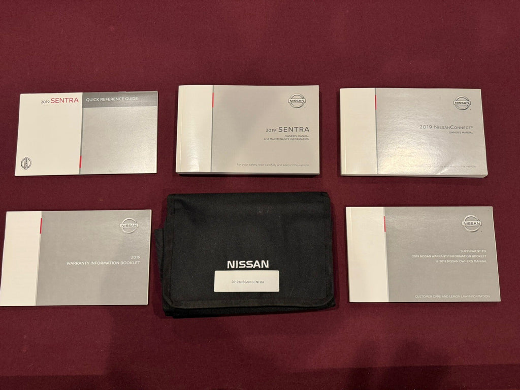 2019 Genuine OEM Nissan Sentra Owner's Manual Set w/Nissan Connect Manual