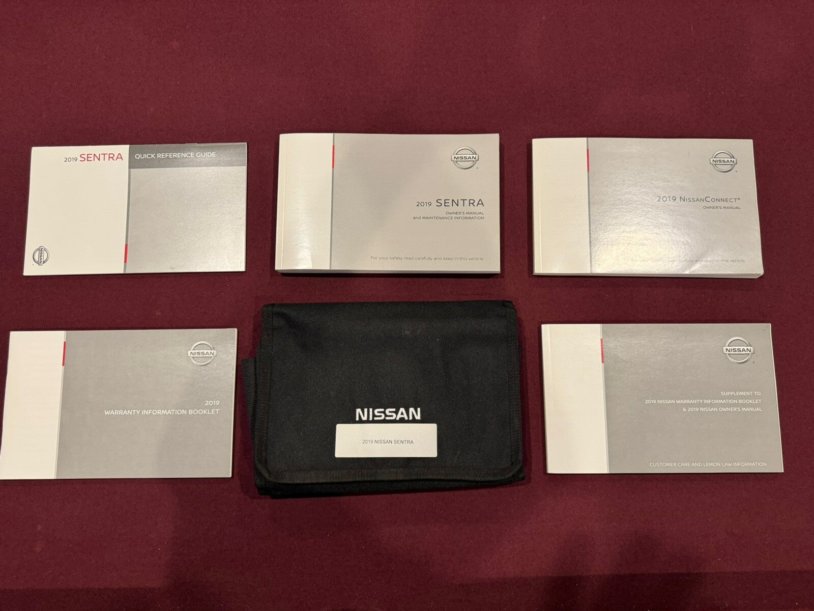 2019 Genuine OEM Nissan Sentra Owner's Manual Set w/Nissan Connect Manual