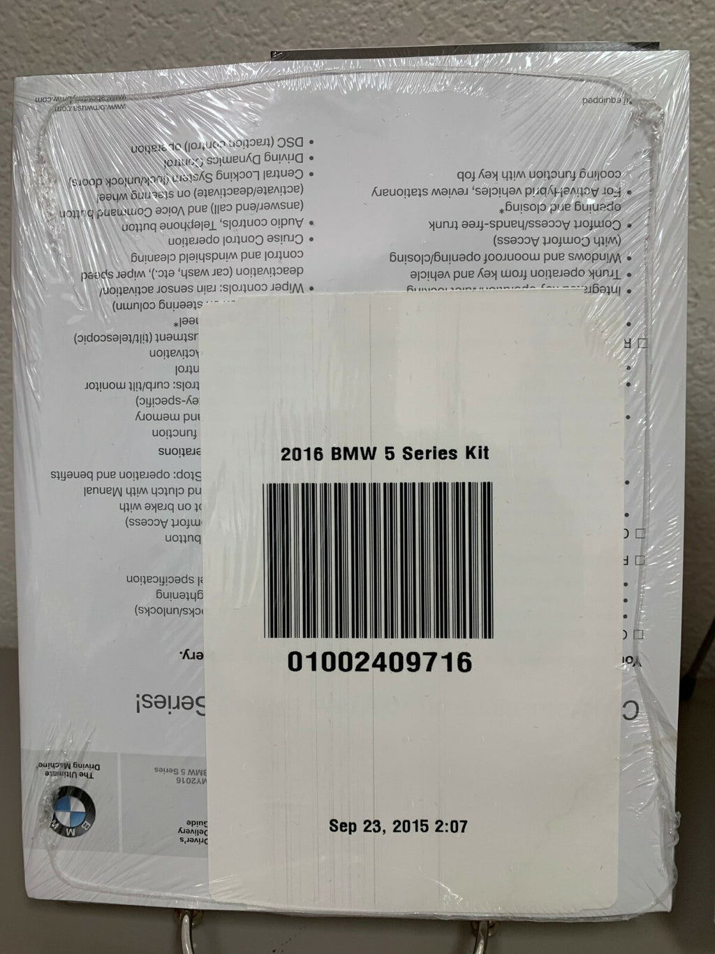 2016 BMW 5-Series Genuine OEM Owner's Manual Set w/BMW Case & Navigation Manual