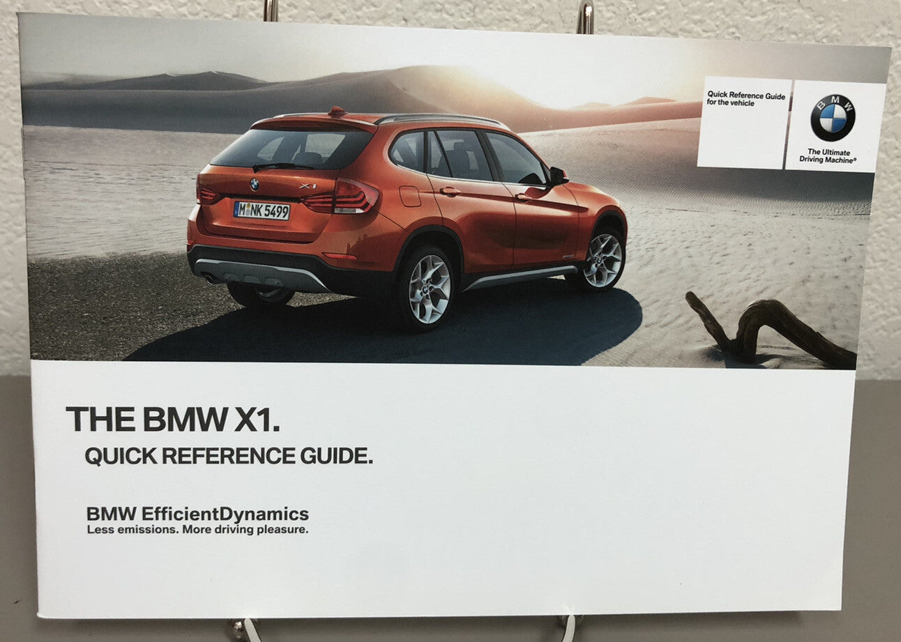 2013 BMW X1 Genuine OEM Owner's Manual Set with iDrive/Navigation and BMW Case