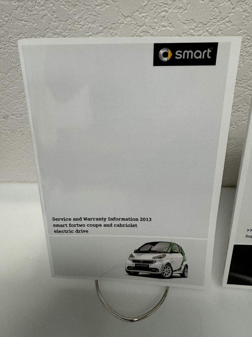 2013 Smart ForTwo Electric Car Owners Manual w/Bonus Key FOB-Genuine OEM