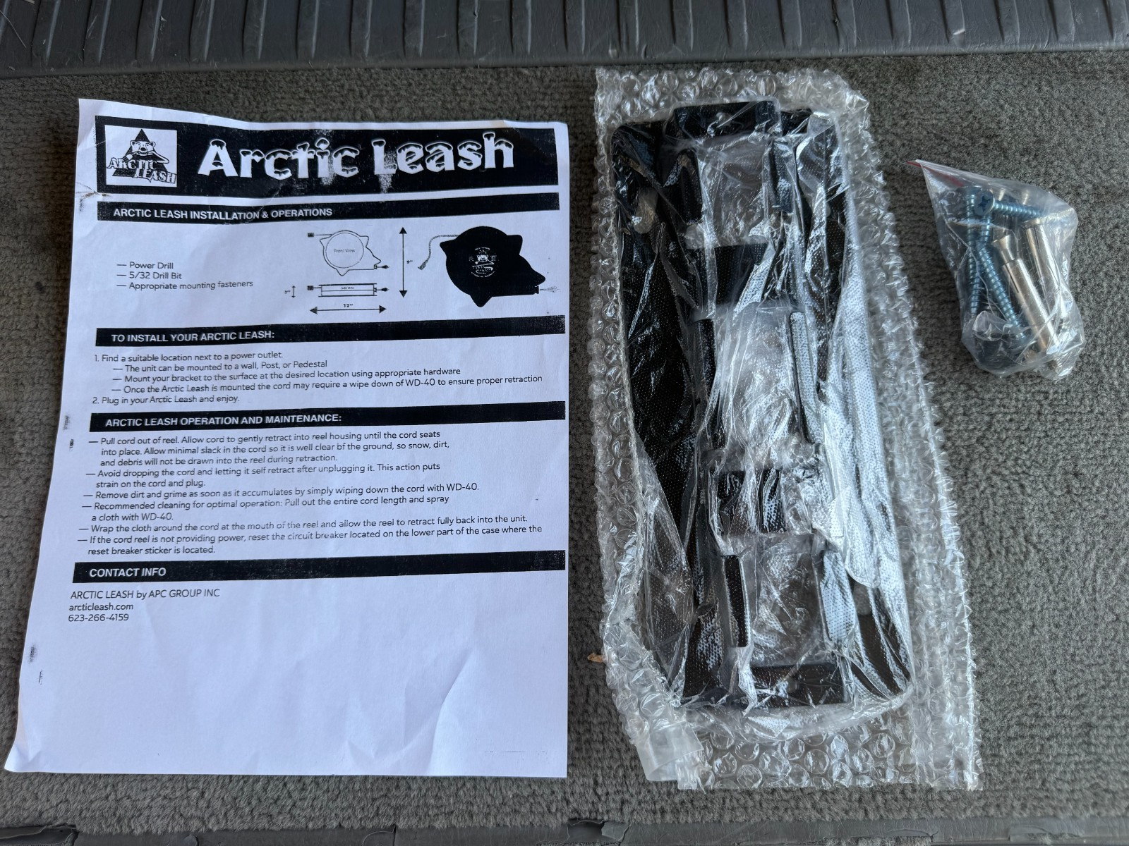 ARCTIC LEASH 80ft 14/3 Outdoor Extreme Cold Weather Retractable Extension Reel