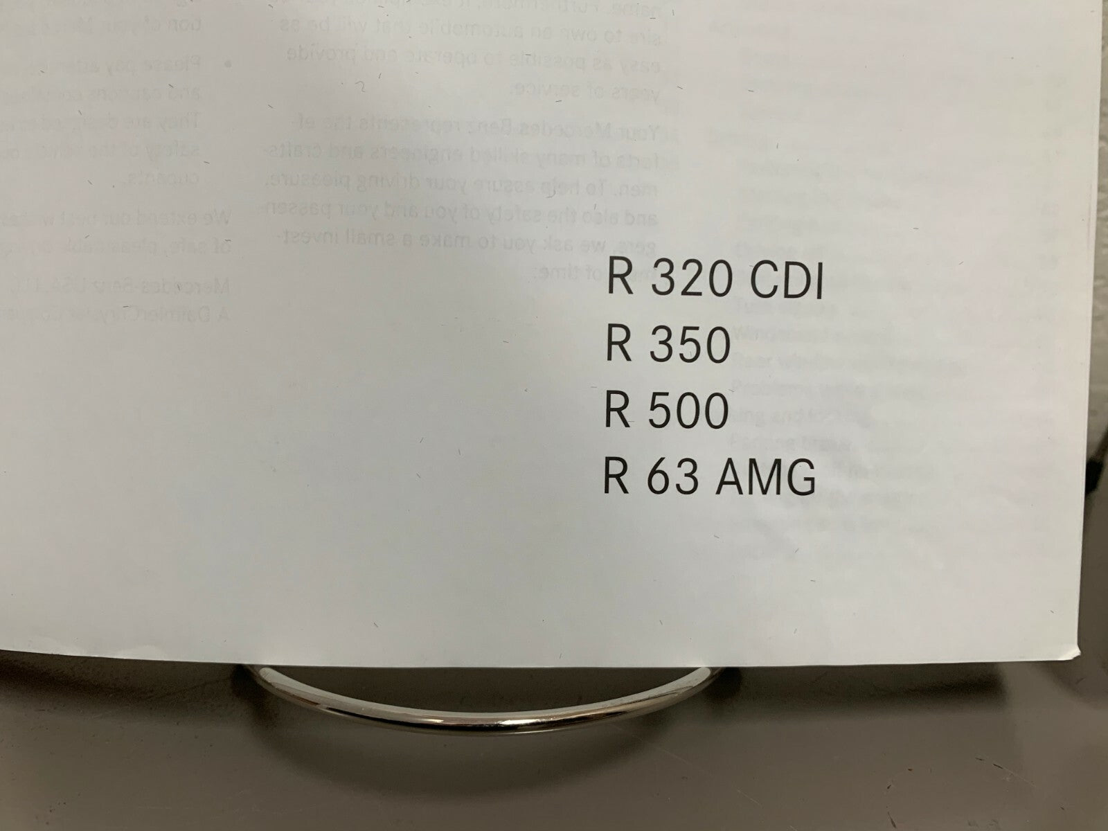 2007 Mercedes-Benz R-Class R320 CDI R350 R500 R63 AMG OEM Owner's Manual Set