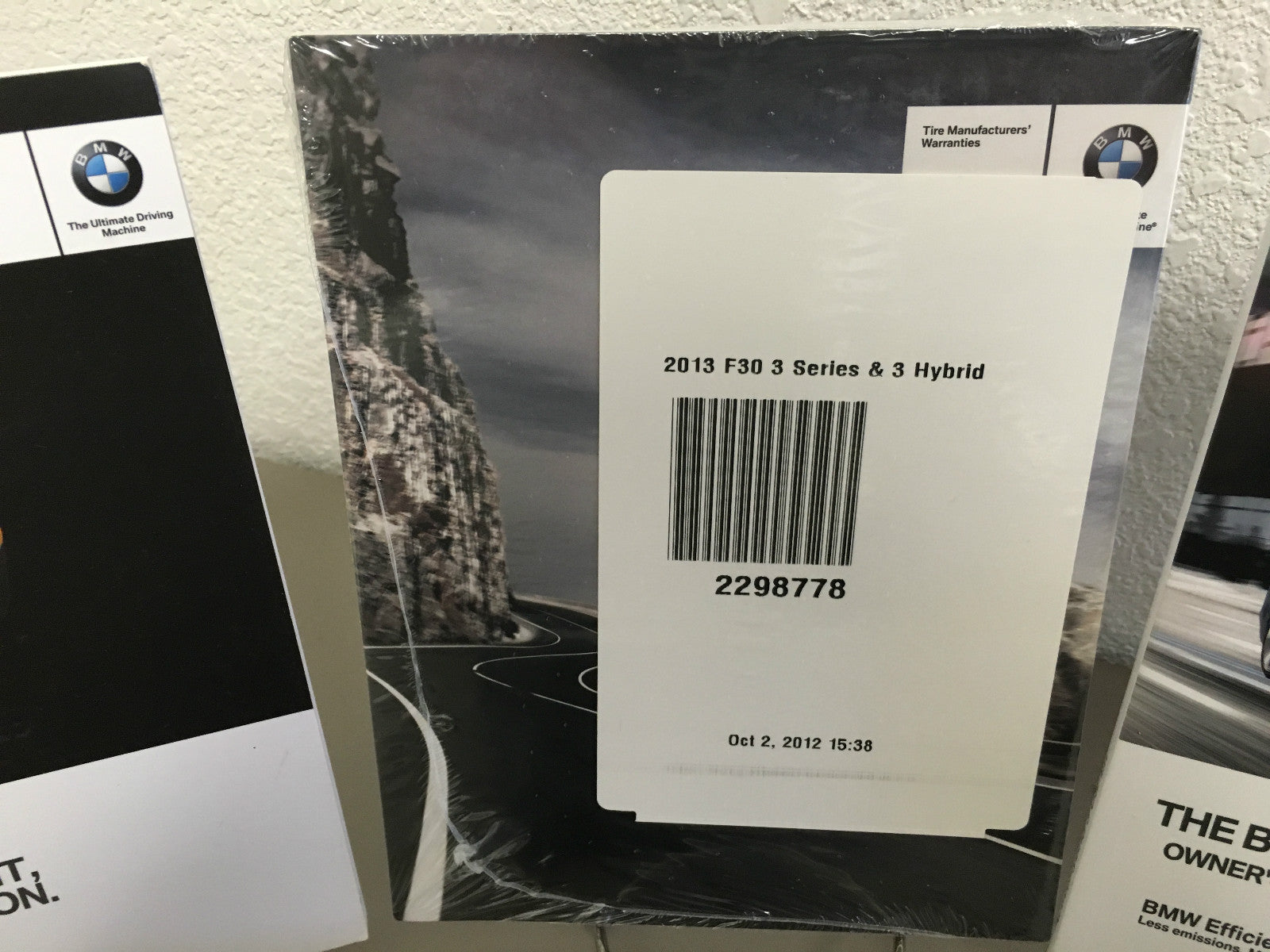 2013 BMW Active Hybrid 3 OEM Owner's Manual w/ Key FOB