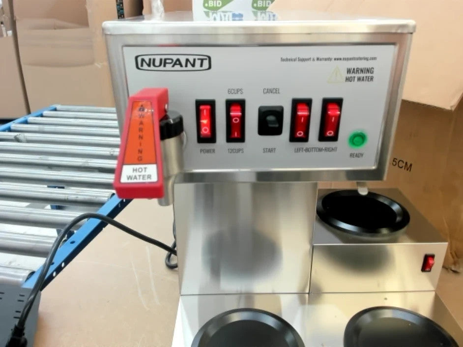 Nupant 12 Cup Commercial Coffee Maker-Automatic Water Fill-New Open Box Special
