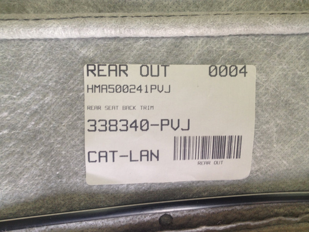 2006-2009 Land Rover LR3 Rear Outer Back-Top Black Leather Seat Cover
