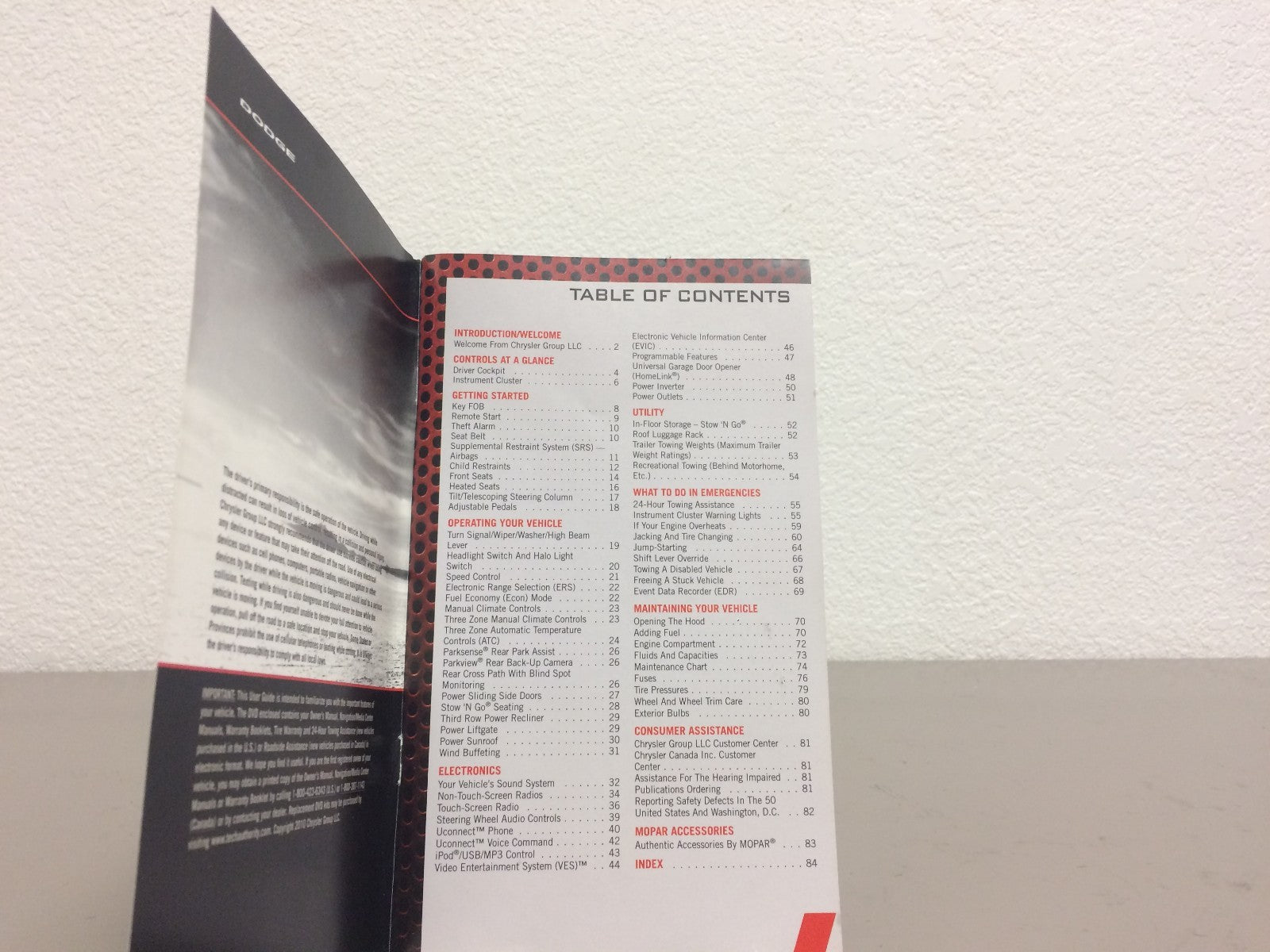 2011 Dodge Grand Caravan Genuine OEM Owner's Manual with Case & Bonus Key FOB