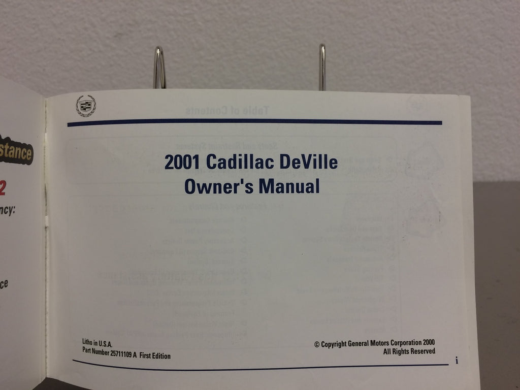 2001 Cadillac DeVille Genuine OEM Owner's Manual Set w/Case--Free Shipping!
