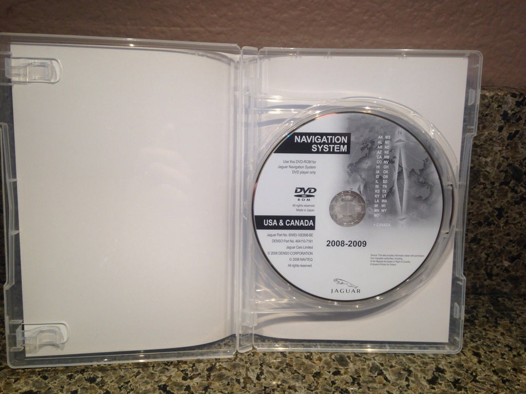 2008 2009 Jaguar XF Series Navigation DVD Map 2 Disc Set w/Case 6W93-10E898-BE