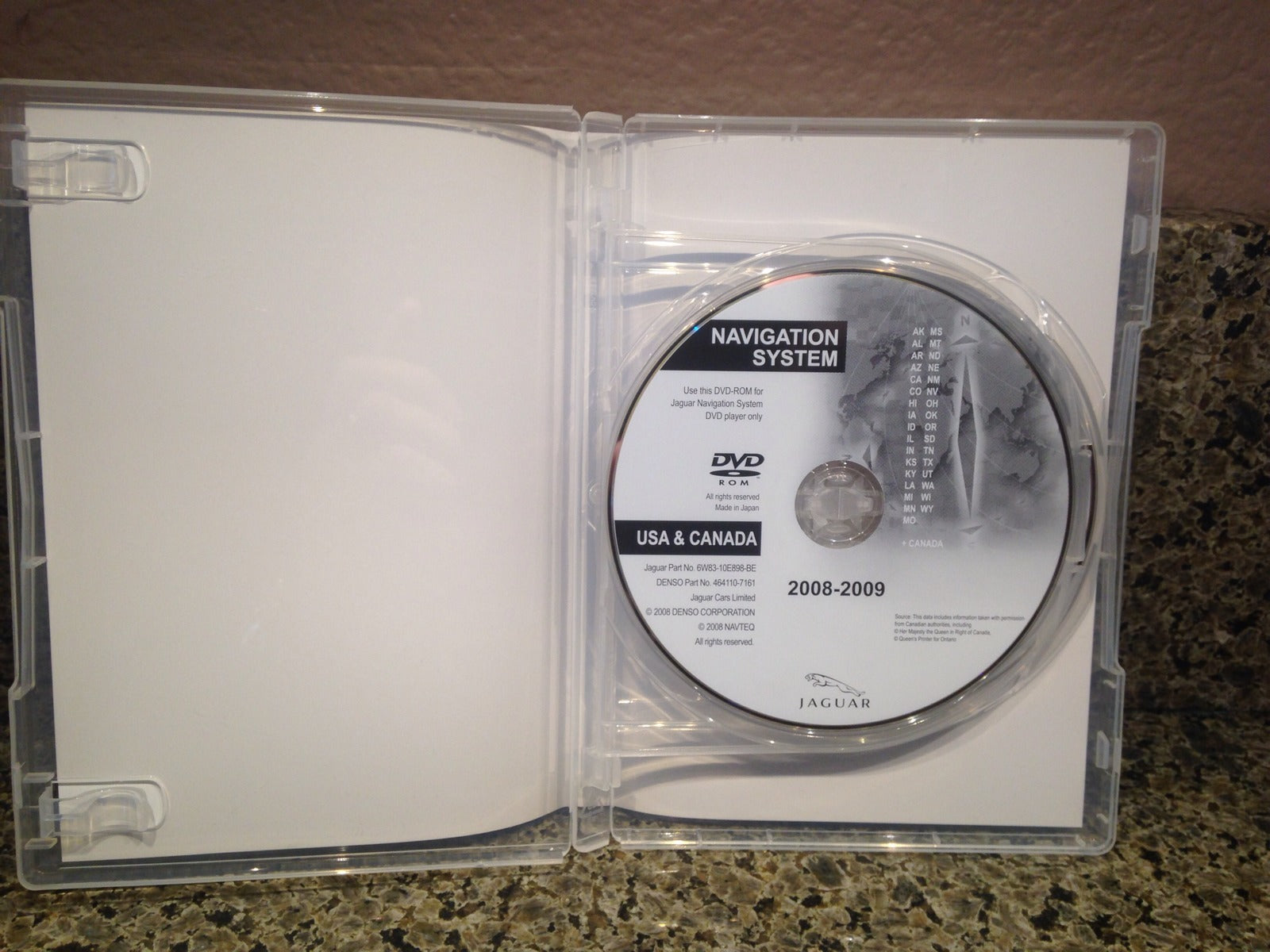 2008 2009 Jaguar XF Series Navigation DVD Map 2 Disc Set w/Case 6W93-10E898-BE