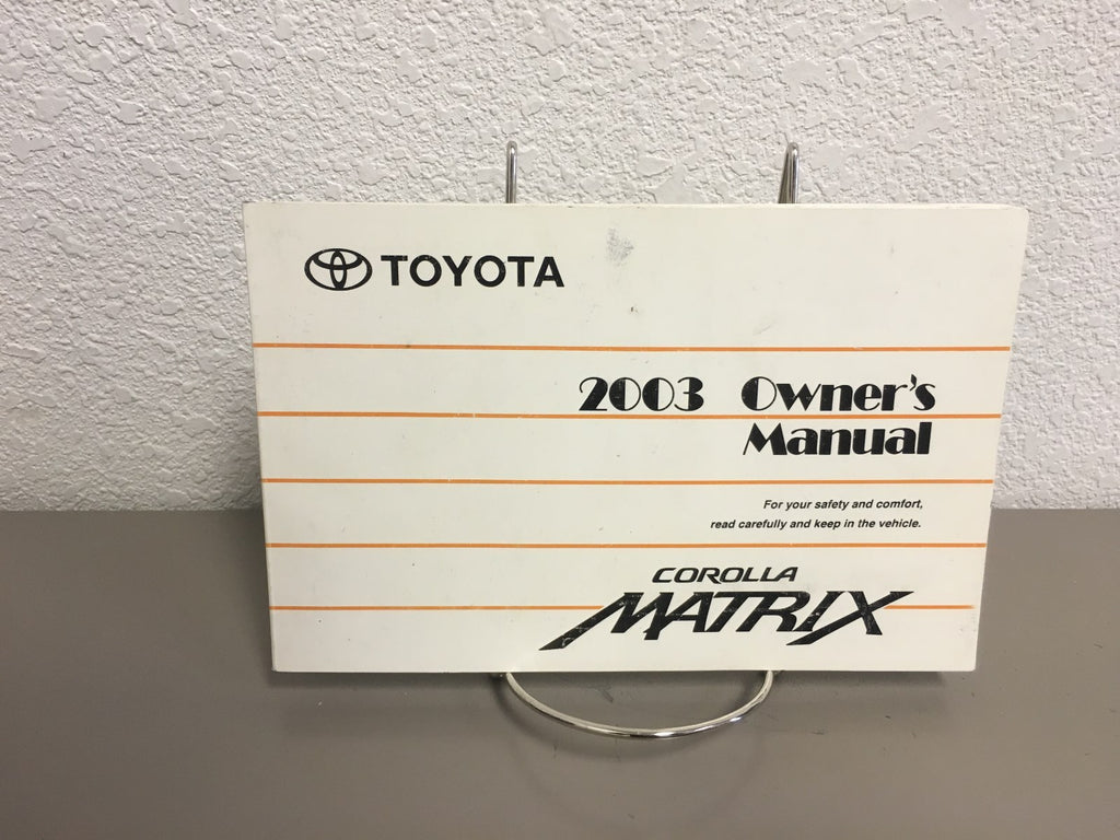2003 Toyota Matrix Genuine OEM Owner's Manual Set w/Toyota Case-Free Shipping