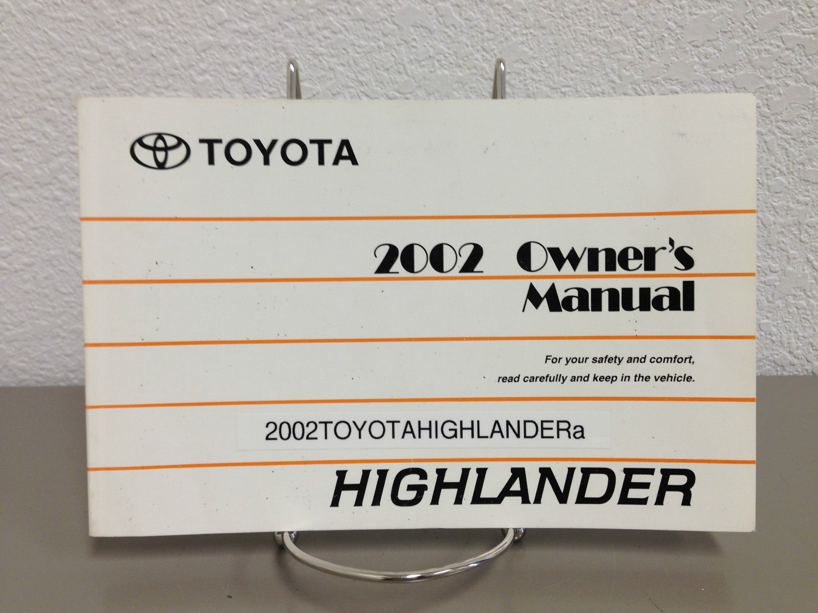 2002 Toyota Highlander Genuine OEM Owner's Manual - Fast Free Shipping