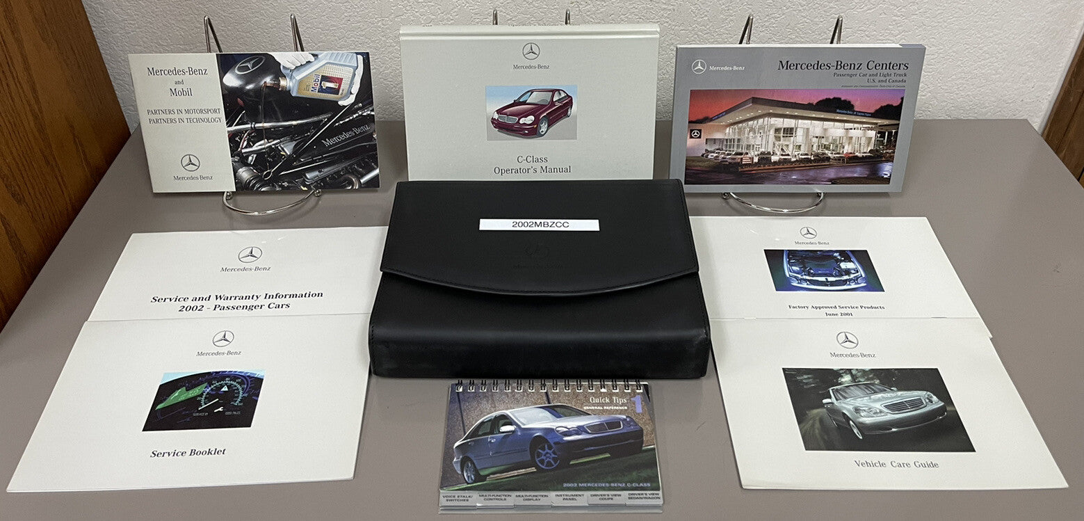 2002 Mercedes-Benz C-Class C240 C320 C32AMG Genuine OEM Owners Manual Set w/Case