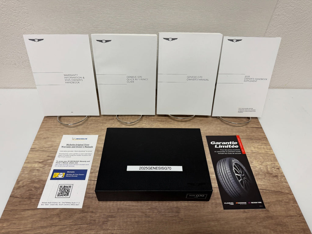 2025 Genesis G70 Genuine OEM Owner's Manual Set w/Protective Case