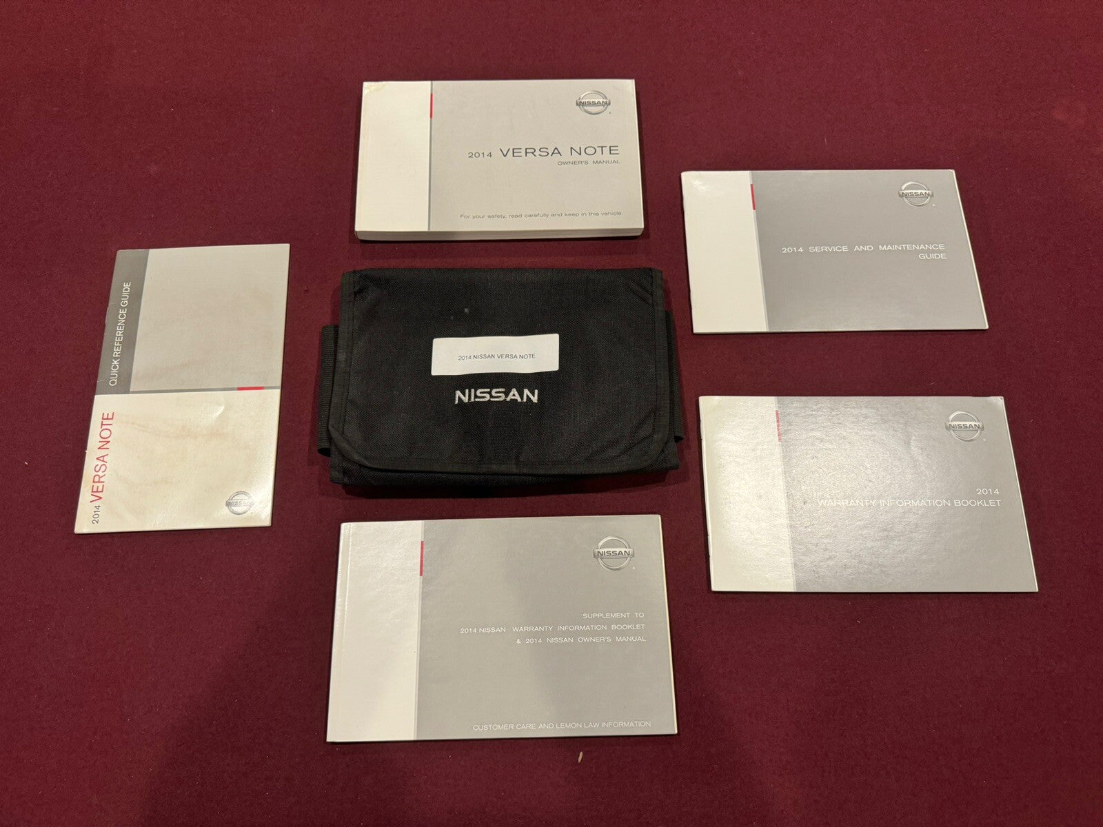 2014 Nissan Versa Note Genuine OEM Owner's Manual Set w/Case--Free Shipping!
