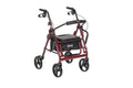 drive Duet Transport Chair Rollator Walker 300 lbs. Aluminum Burgundy 795BU