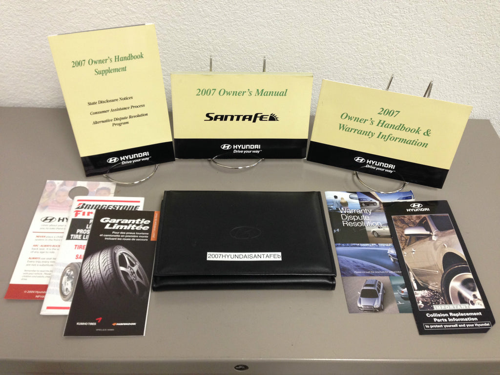 2007 Hyundai Santa Fe OEM Owner's Manual Set w/ Supplements & Case Free Shipping