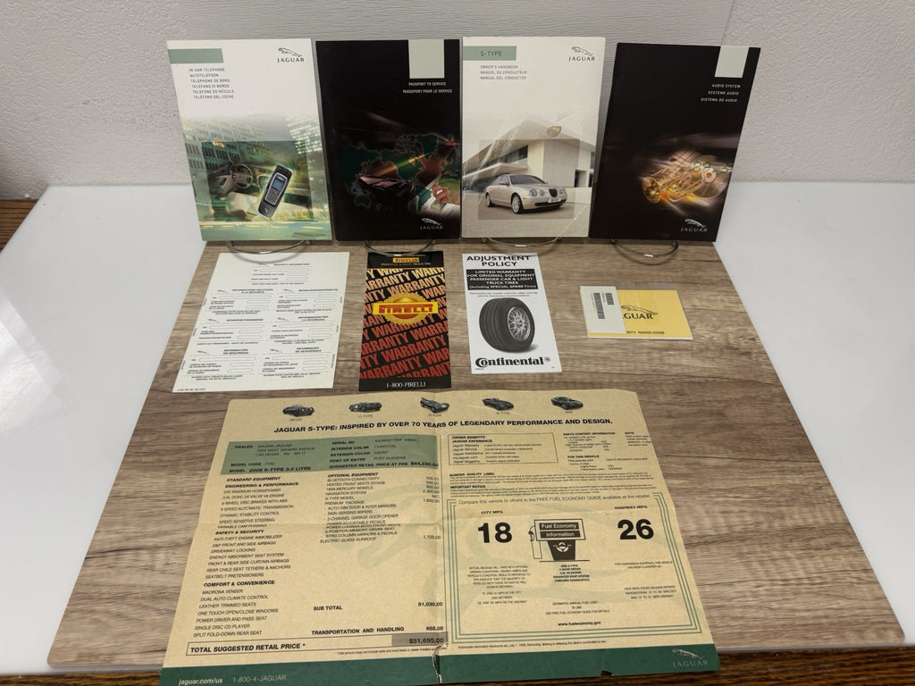 2005 Jaguar S-Type Genuine OEM Owner's Manual Set