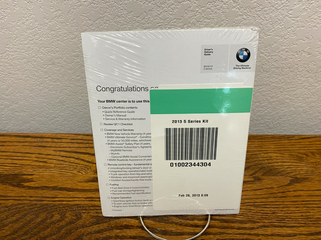2013 BMW 5-Series Integrated Sedan 528i 535i 550i Owner's Manual w/ Navigation