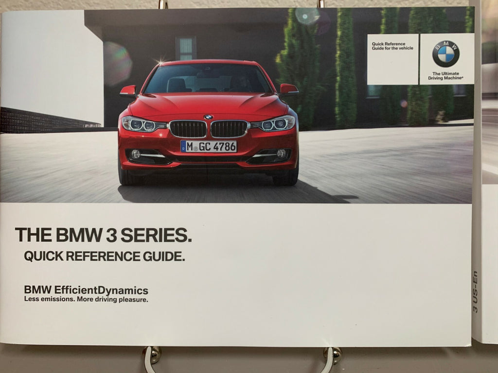 2014 BMW 3-Series Sedan Genuine OEM Owner's Manual Set w/Case and Bonus Key FOB
