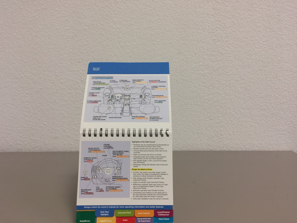 2004 Honda Accord Sedan Genuine OEM Owner's Manual w/Case--Free Shipping!