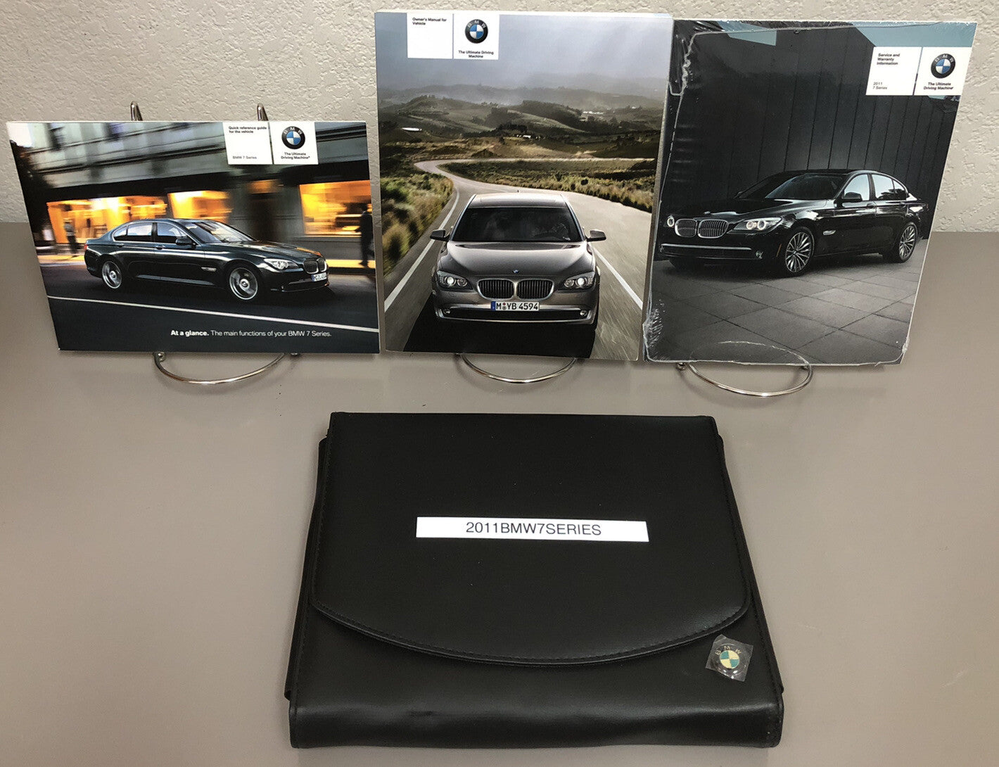 2011 BMW 7-Series 740i 740Li 750i 750Li 760Li xDrive Owner's Manual Set w/Case