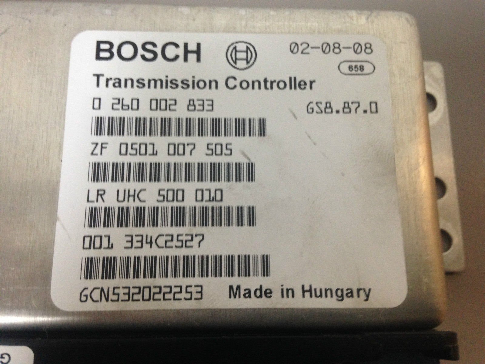 2003 LAND ROVER DISCOVERY TRANSMISSION CONTROL MODULE BRAIN UNIT 0260002833 OEM