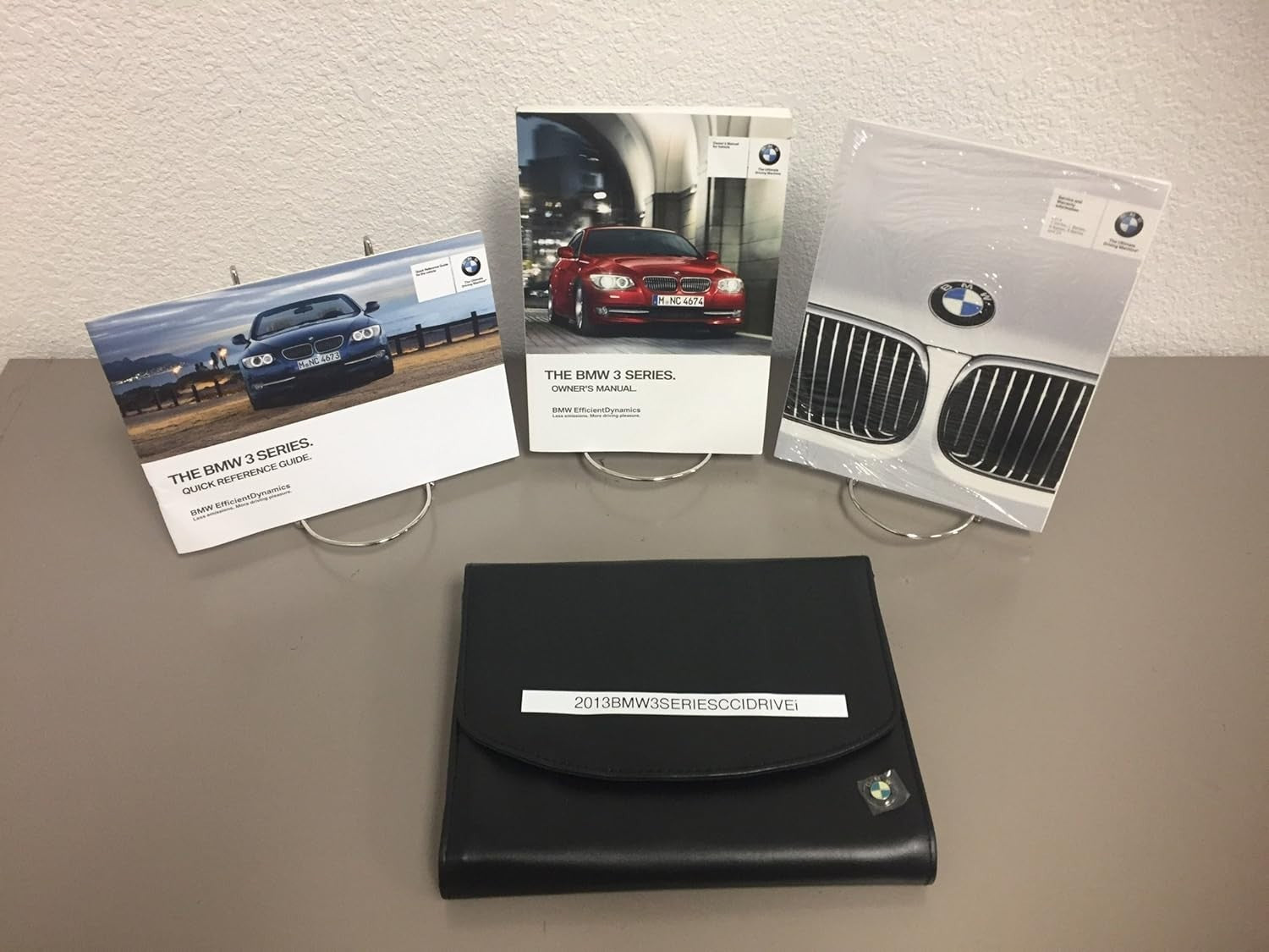2013 BMW 3-Series Coupe Convertible (With Navigation) Owner's Manual Set w/Case