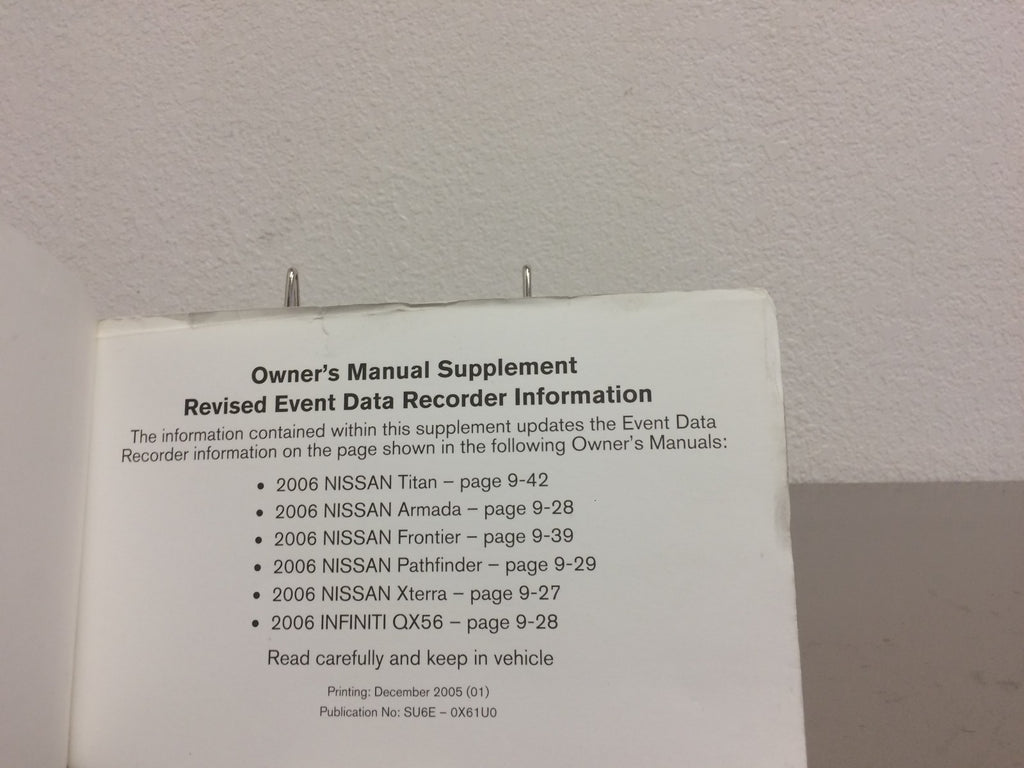2006 Nissan Titan Genuine OEM Owner's Manual Set with Case and Free Shipping!