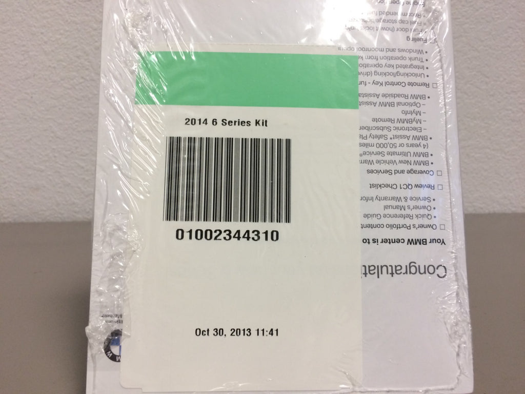 2014 BMW 6 Series Coupe Genuine OEM Owner's Manual Set w/Case & Bonus Key FOB!!!