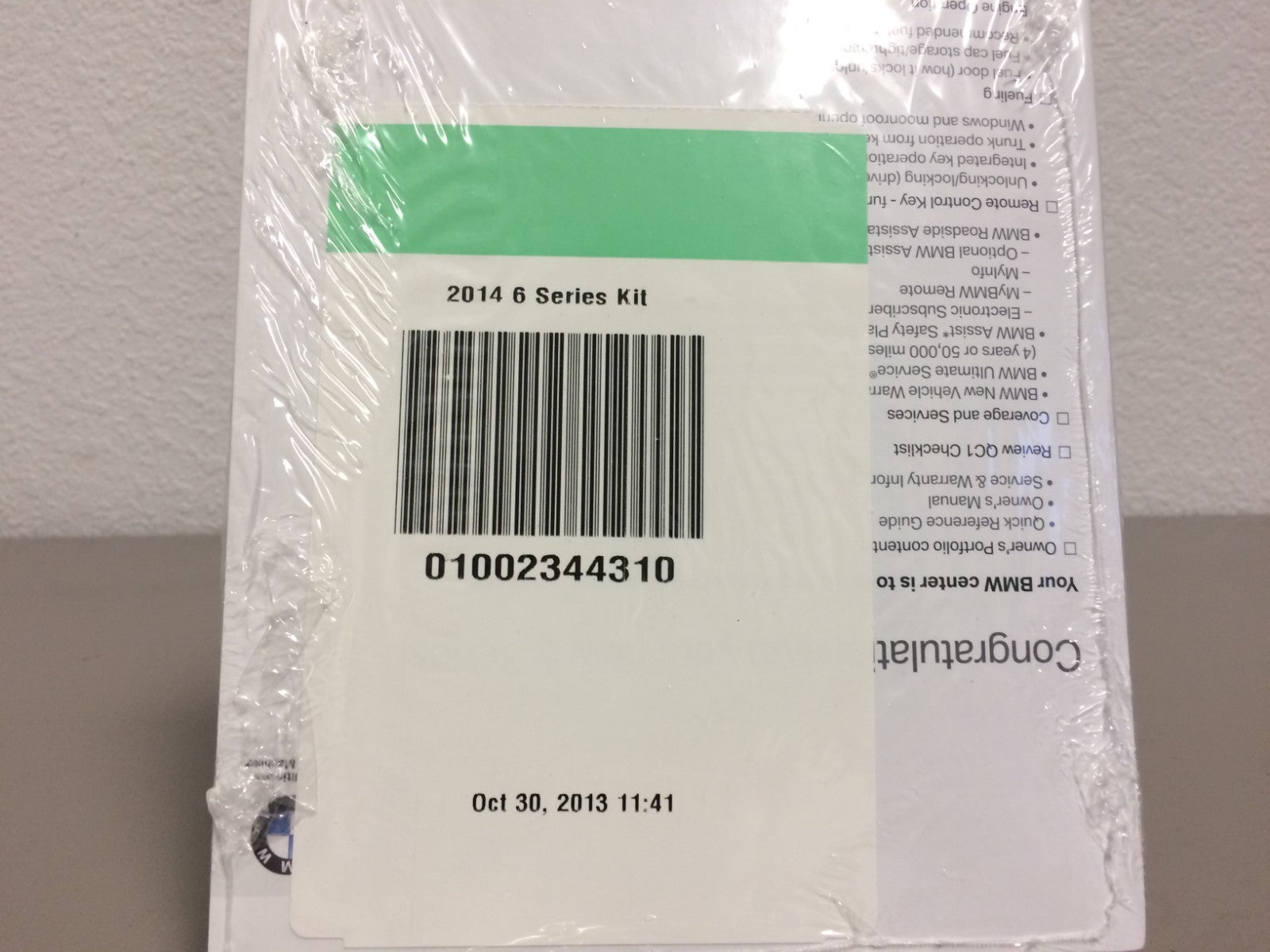 2014 BMW 6 Series Coupe Genuine OEM Owner's Manual Set w/Case & Bonus Key FOB!!!