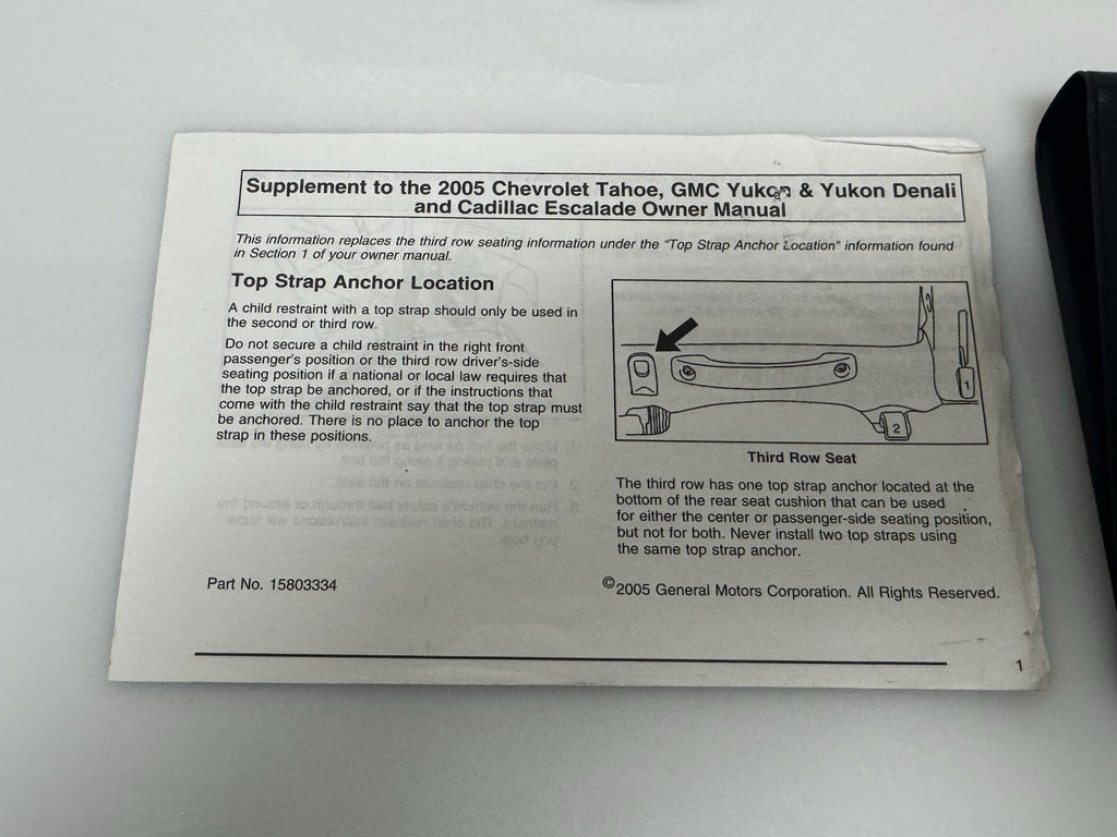2005 GMC Yukon / Yukon XL Genuine OEM Owner's Manual Set w/GMC Case