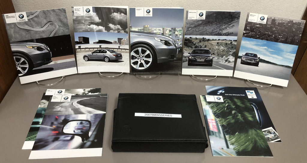 2007 BMW 5-Series 525i 530i 550i 525xi 530xi Genuine OEM Owner's Manual Set