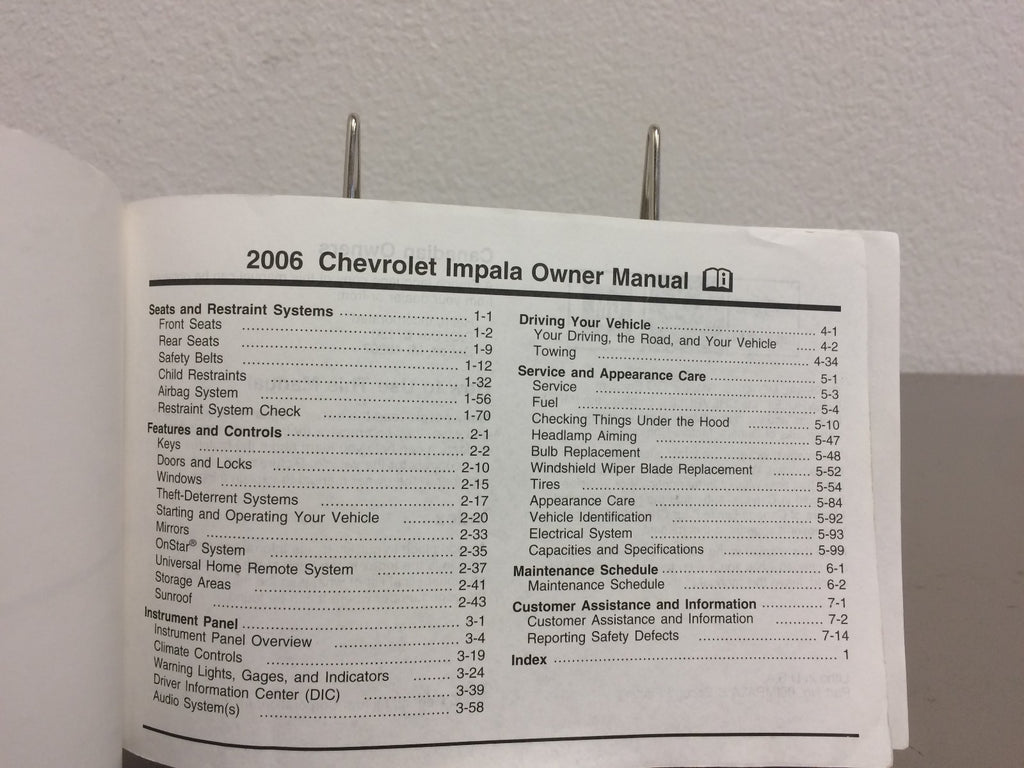 2006 Chevrolet Chevy Impala Genuine OEM Owner's Manual Set-Free Shipping.
