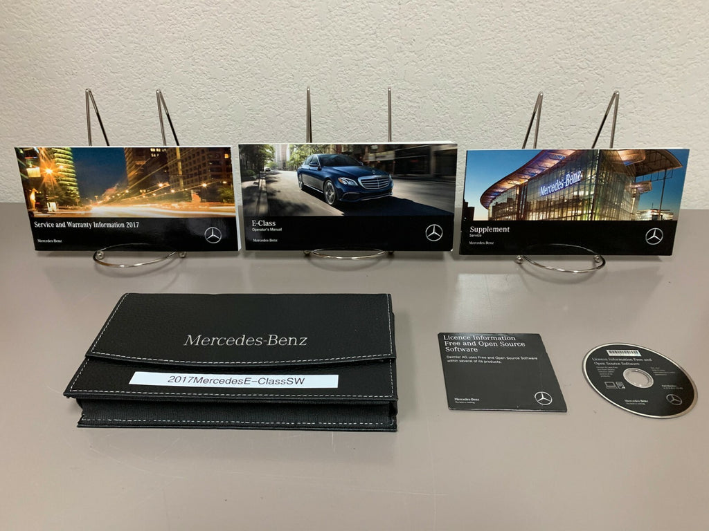 2017 Mercedes-Benz E300 E400 Sedan Genuine OEM Owner's Manual Set w/MBZ Case