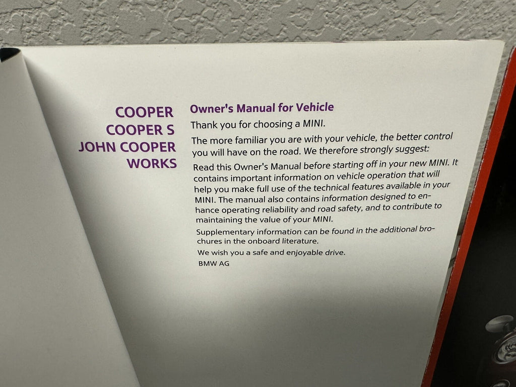 2013 Mini Countryman Mini Paceman Genuine OEM Owner's Manual Set w/Mini Case